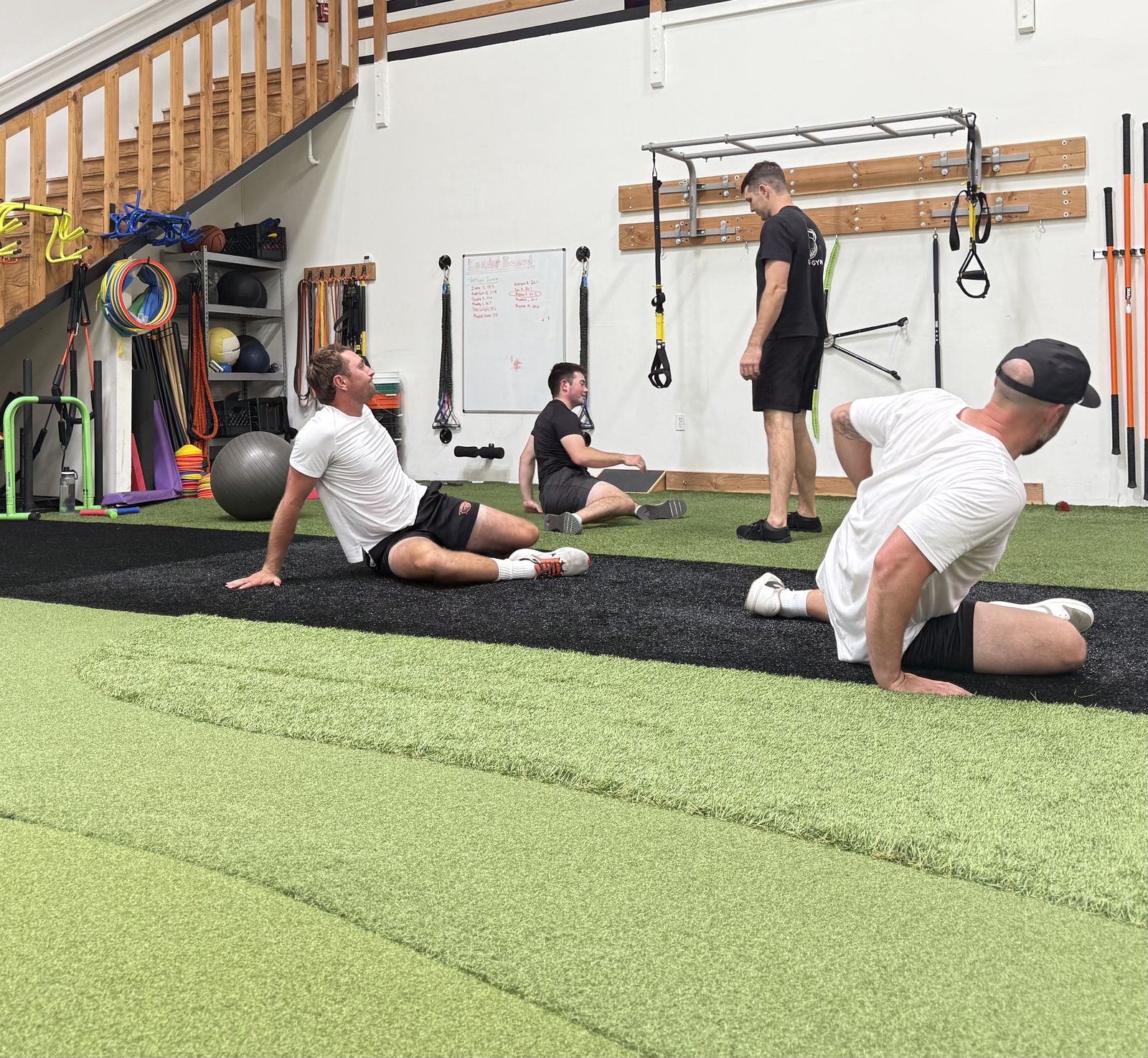 Coached group mobility session at The Golf Gym